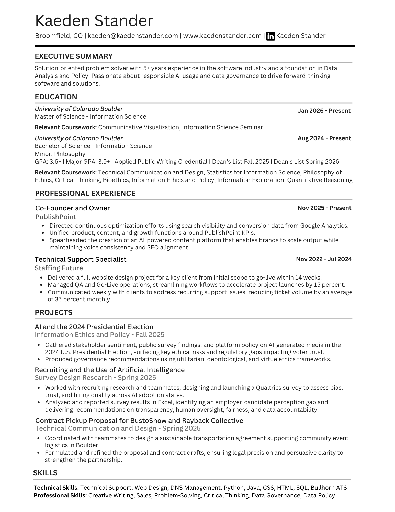 Mastery Resume
