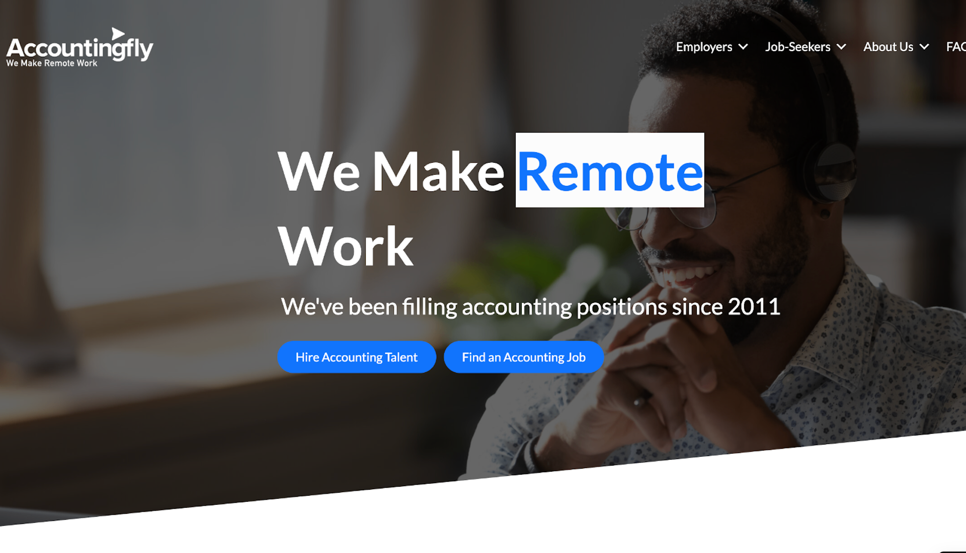 Screenshot of the Accountingfly website